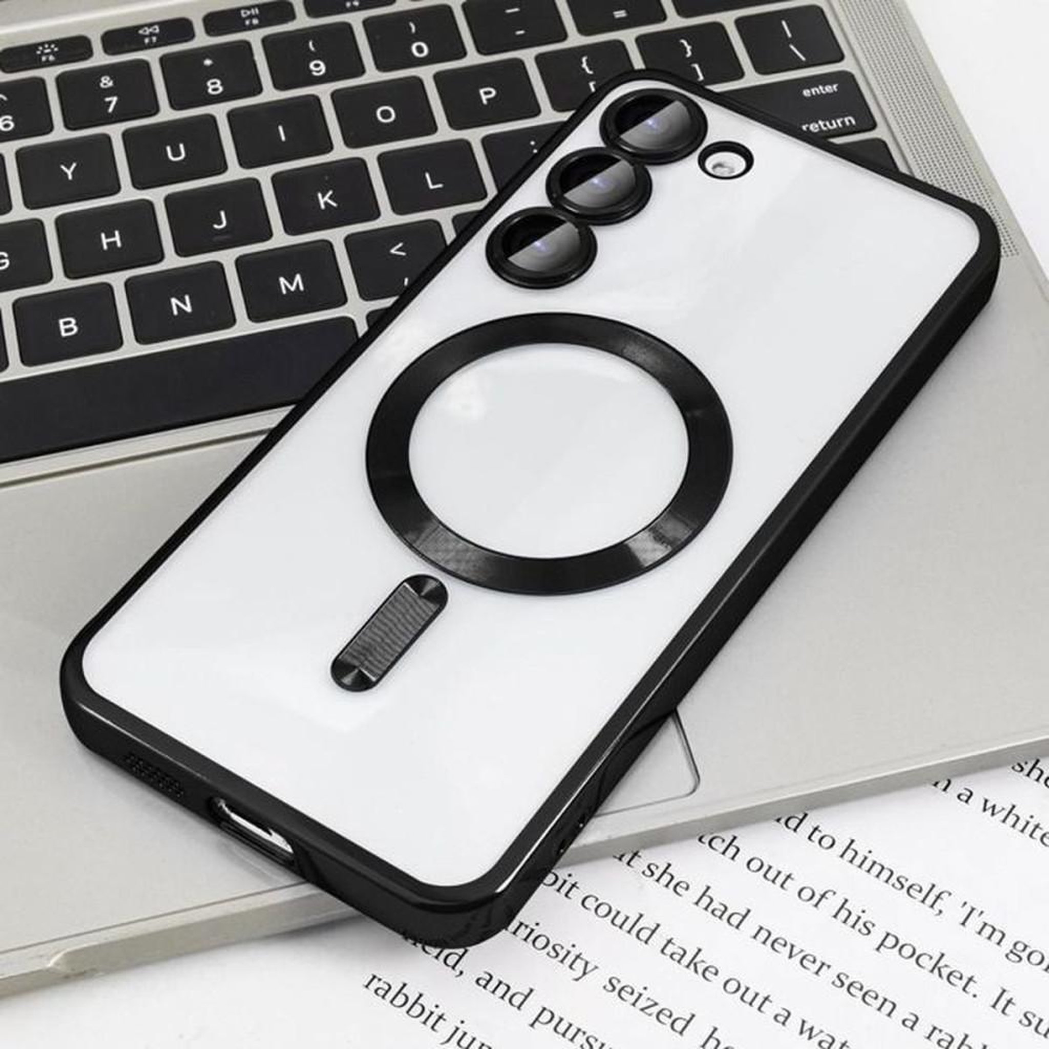 Voir la diapositive 6 : Coque téléphone anti-choc Slim avec verre trempé pour Samsung Galaxy S23+ noir