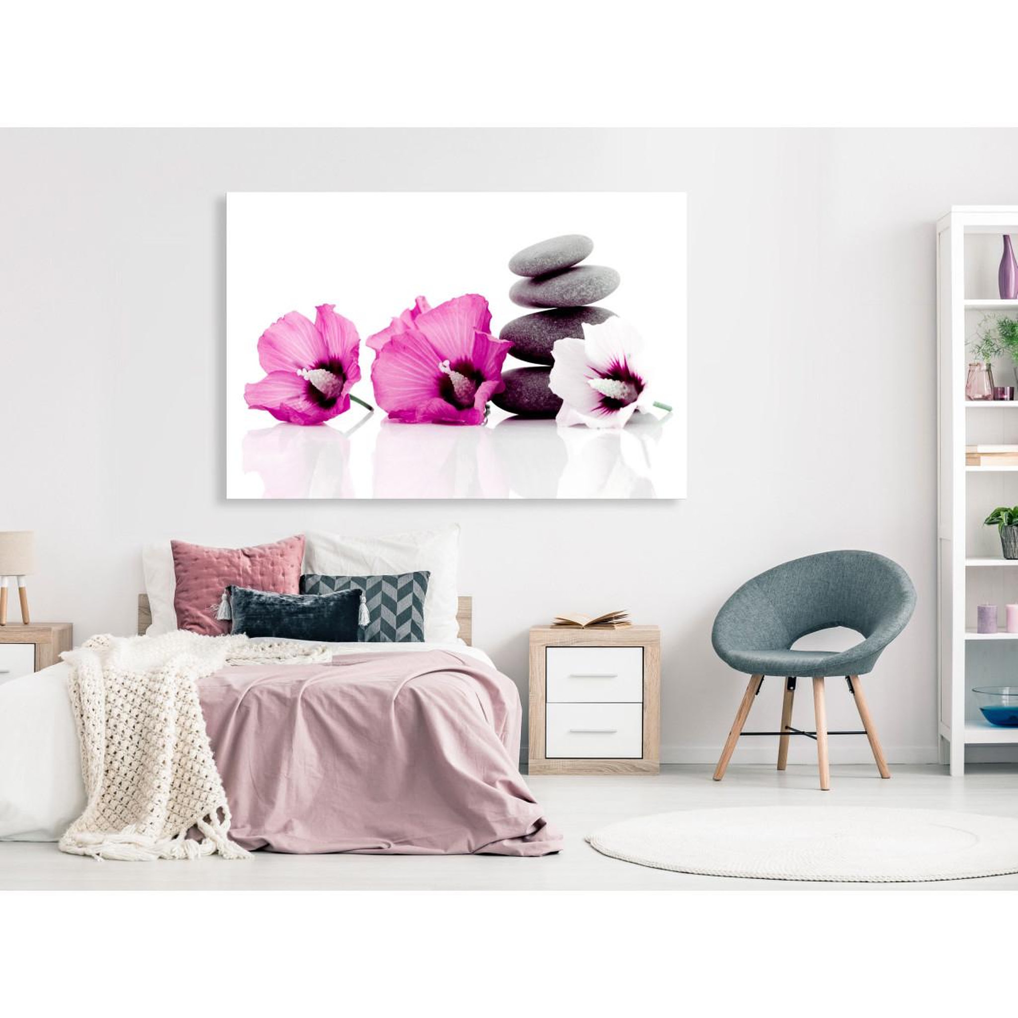 Voir la diapositive 2 : Paris Prix Tableau imprimé  calm mallow wide pink