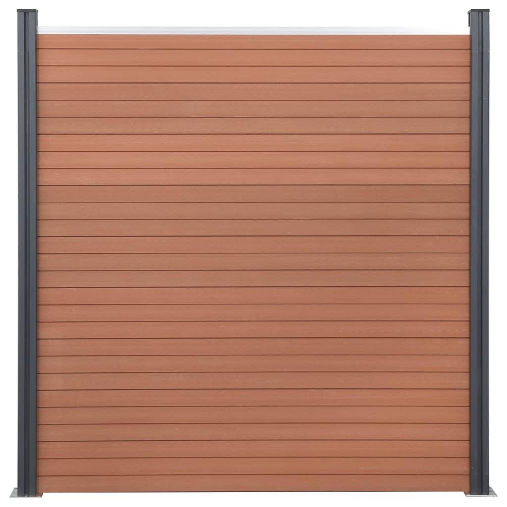 Voir la diapositive 3 : VIDAXL Ensemble de panneaux de cloture marron 180x186 cm WPC