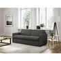 Voir la diapositive 1 : Canapé convertible 140 cm  système couchage express 3 places en tissu Gris clair ALICE 