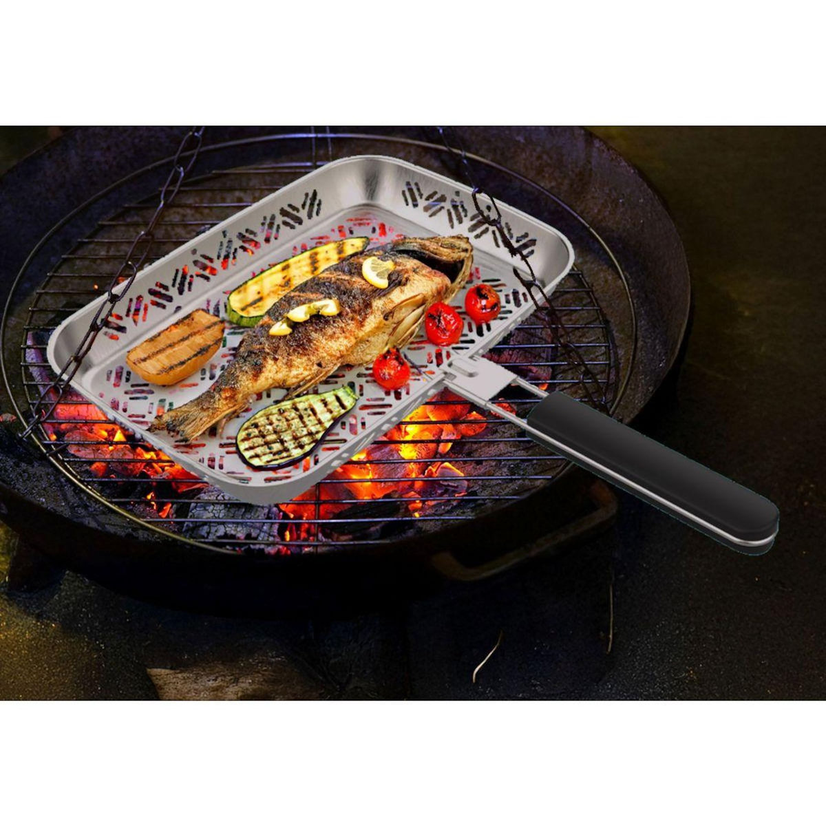 Best Of TV Poêle grill a barbecue rectangulaire