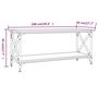 Voir la diapositive 6 : VIDAXL Table basse Sonoma gris 100x45x45 cm Bois d'ingenierie et fer