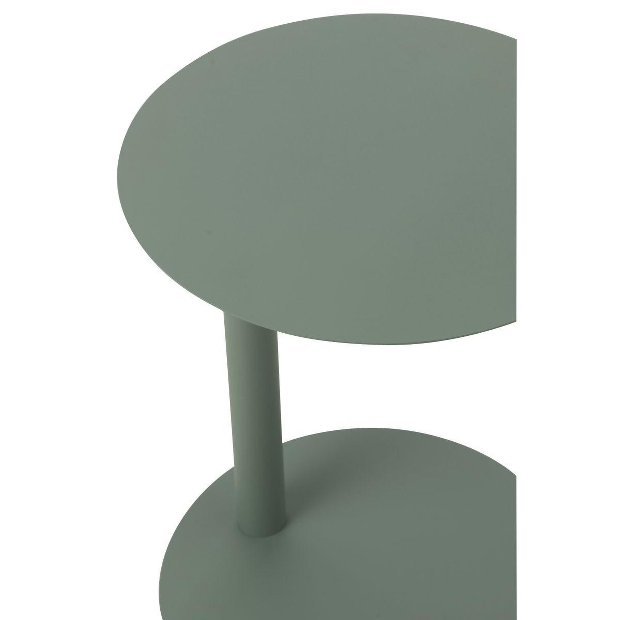 Voir la diapositive 5 : J-LINE Table d'appoint ronde en métal  reva  50cm vert