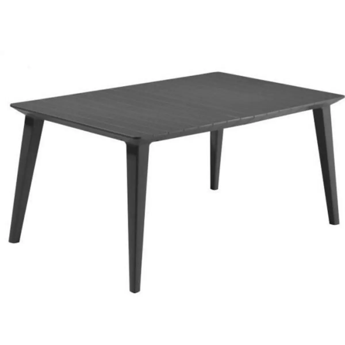 ALLIBERT by KETER Table de jardin - rectangulaire 160cm - gris graphite - en résine - 6 personnes - Lima - Allibert by KETER