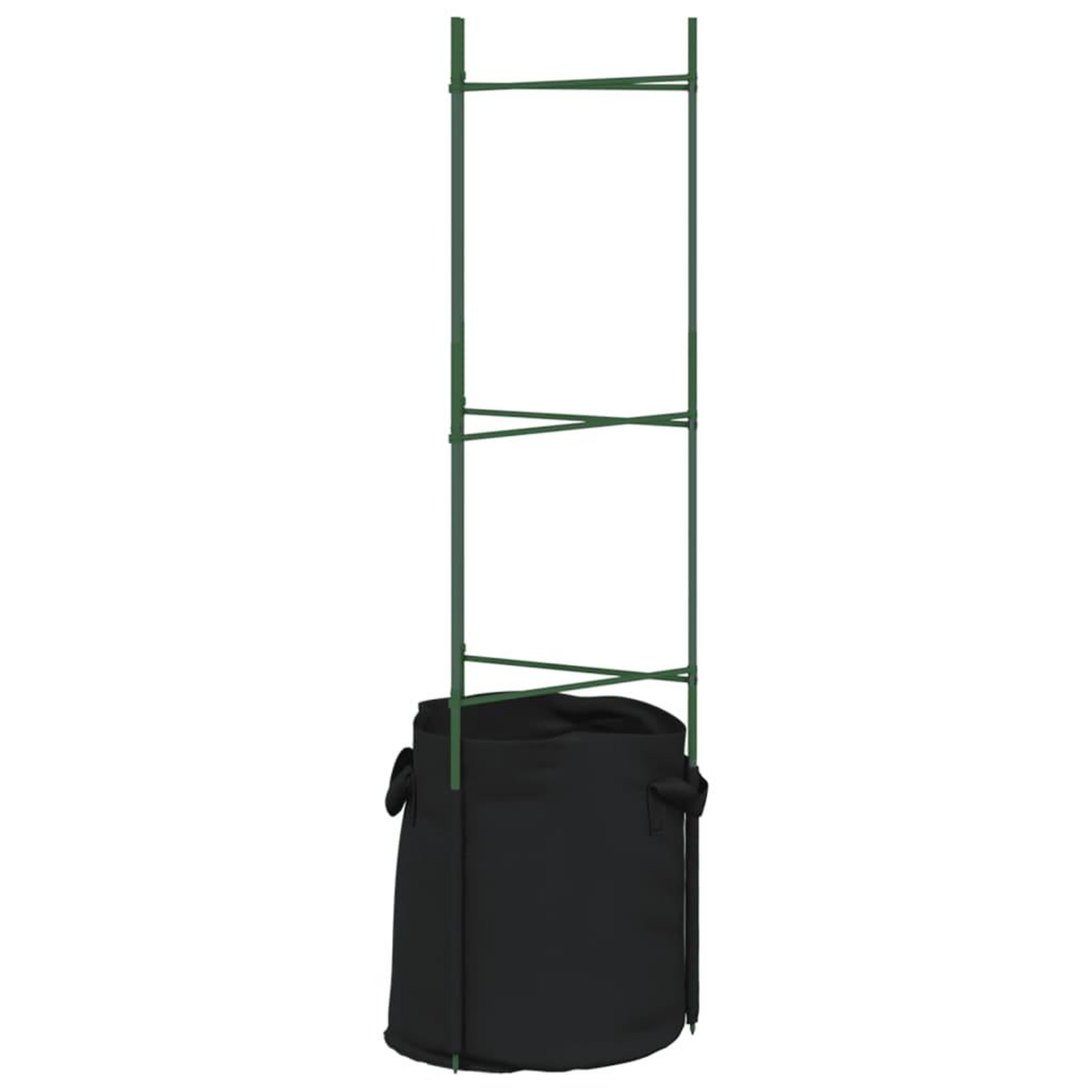 Voir la diapositive 4 : VIDAXL Cages a tomates avec sacs a plantes 4 pcs 116 cm acier et PP
