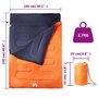 Voir la diapositive 5 : VIDAXL Sac de couchage double et oreillers adultes camping 3 4 saisons