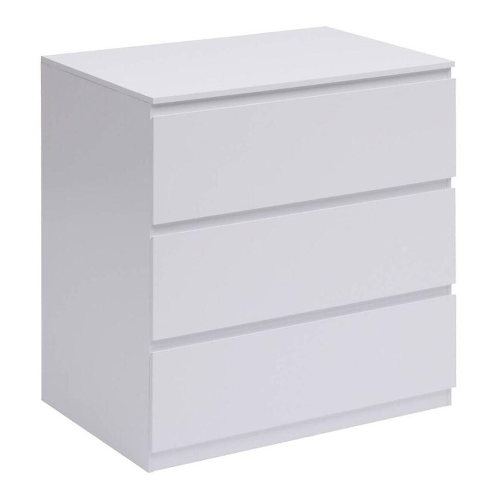 FIVE Commode 3 tiroirs design  dolo  78cm blanc