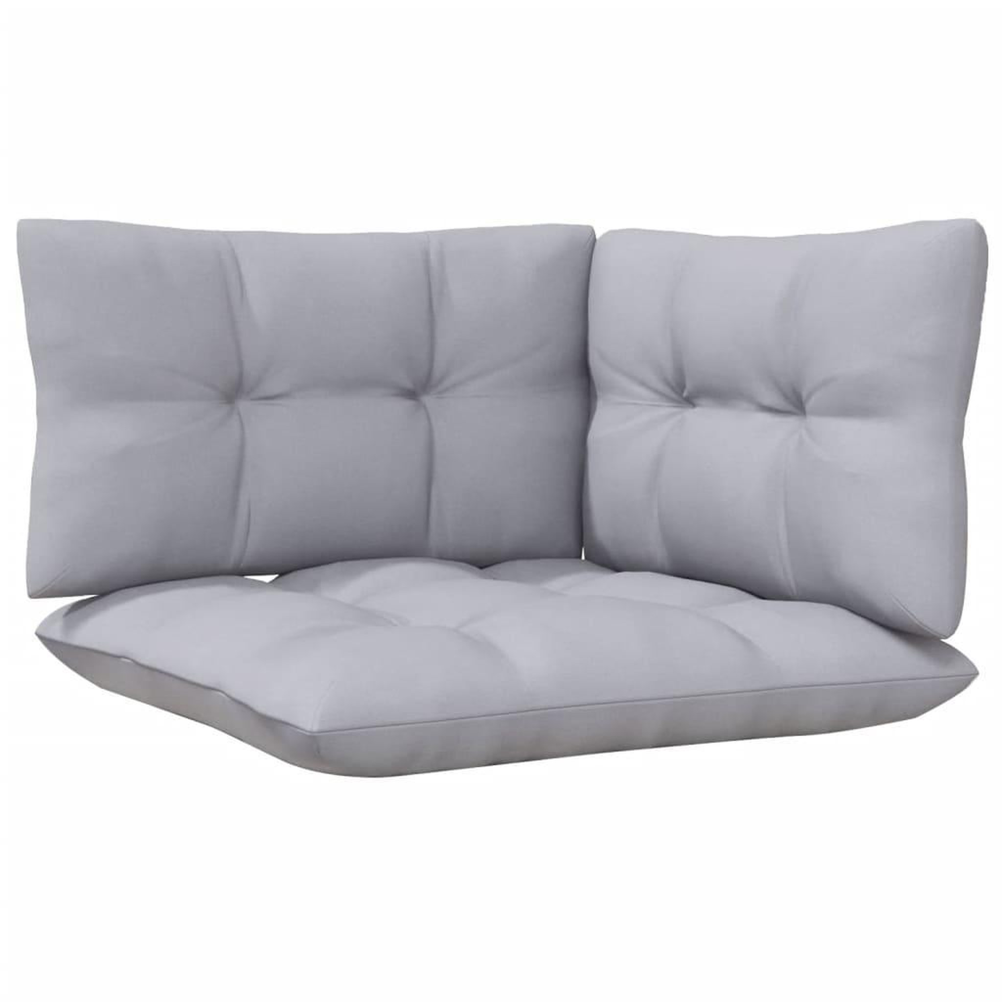 Voir la diapositive 5 : VIDAXL Canape d'angle de jardin avec coussins gris Bois de pin massif
