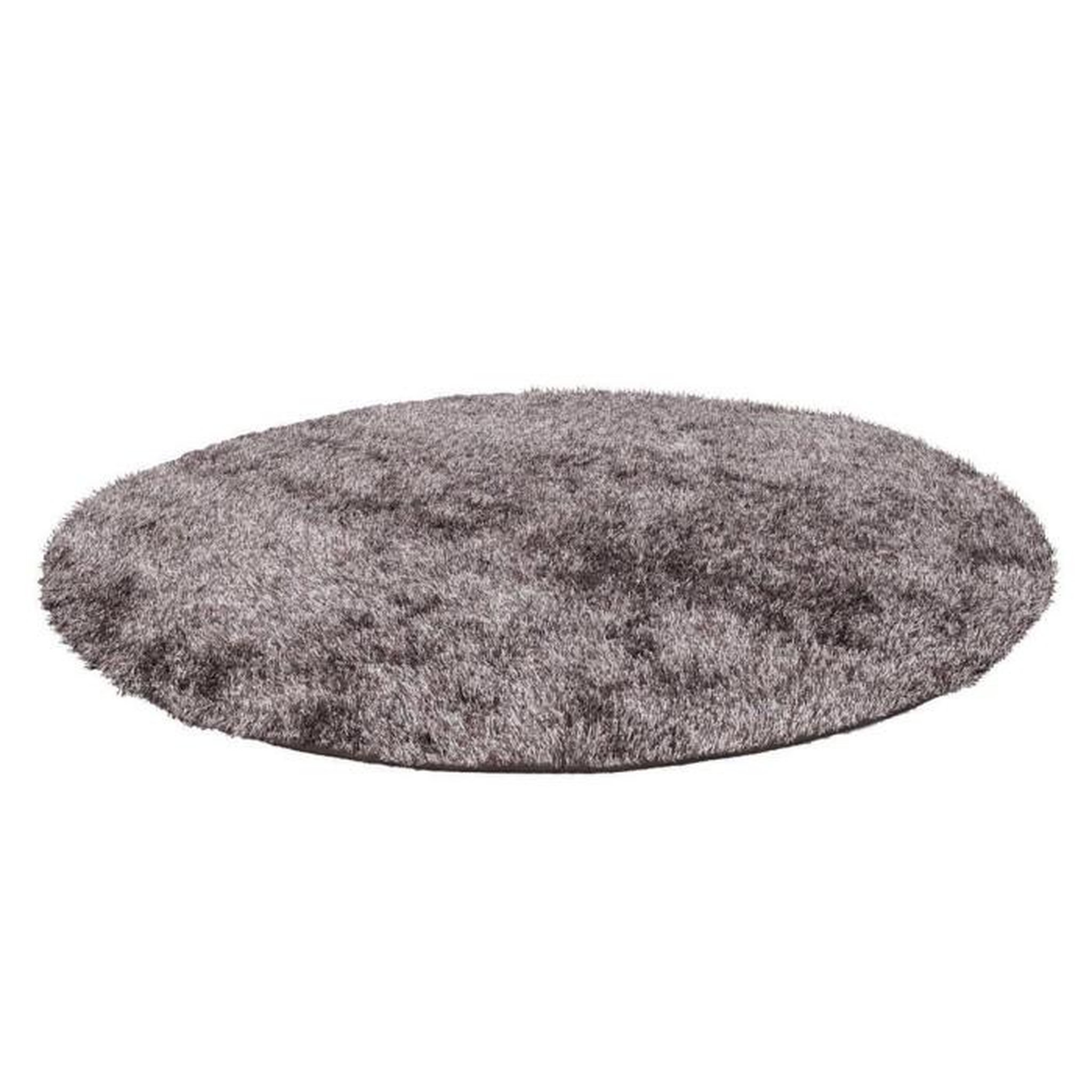 Paris Prix Tapis Shaggy Rond Fait Main  Diamond  Champagne. Coloris disponibles : Gris