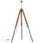 Voir la diapositive 3 : VIDAXL Lampadaire a trepied Marron miel et noir Bois de teck 141 cm
