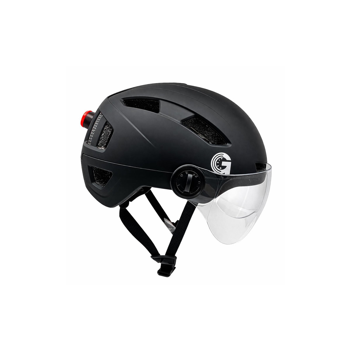 URBANGLIDE Casque sécurité trottinette LED – Visière intégrée – Taille M