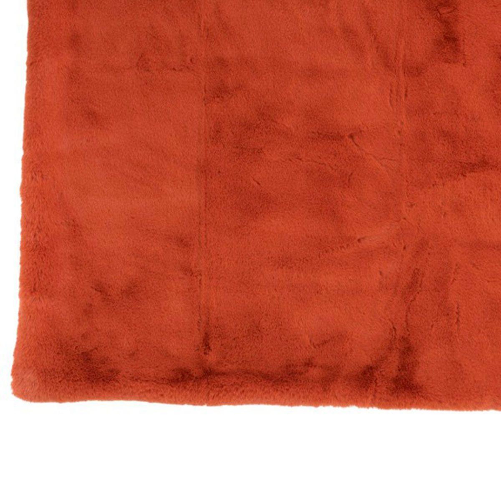 Voir la diapositive 3 : J-LINE Plaid imitation fourrure  cutie  130x180cm orange