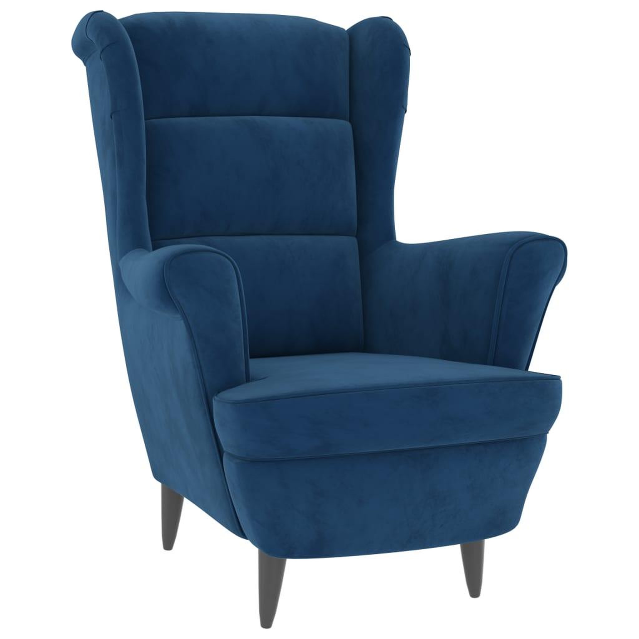 Voir la diapositive 2 : VIDAXL Fauteuil bleu velours