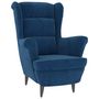Voir la diapositive 2 : VIDAXL Fauteuil bleu velours