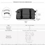 Voir la diapositive 2 : David Jones Sac de voyage cabine à roulettes 35L double compartiment 50cm