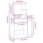 Voir la diapositive 6 : VIDAXL Ensemble de coiffeuse Chene Sonoma 86,5x35x136 cm