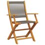 Voir la diapositive 4 : VIDAXL Chaises de jardin lot de 2 gris bois d'acacia et polypropylene