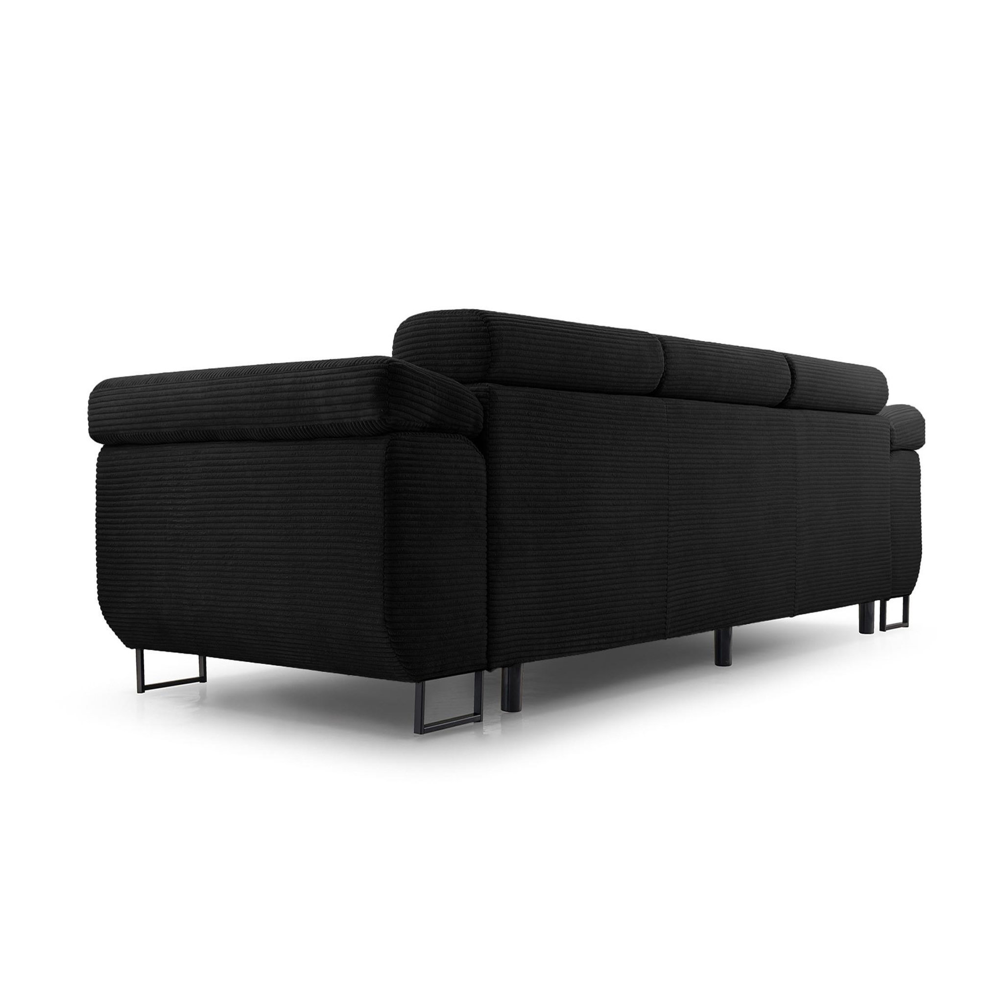 Voir la diapositive 4 : BEST MOBILIER Pablo - canapé 3 places - convertible avec têtières réglables - en velours côtelé