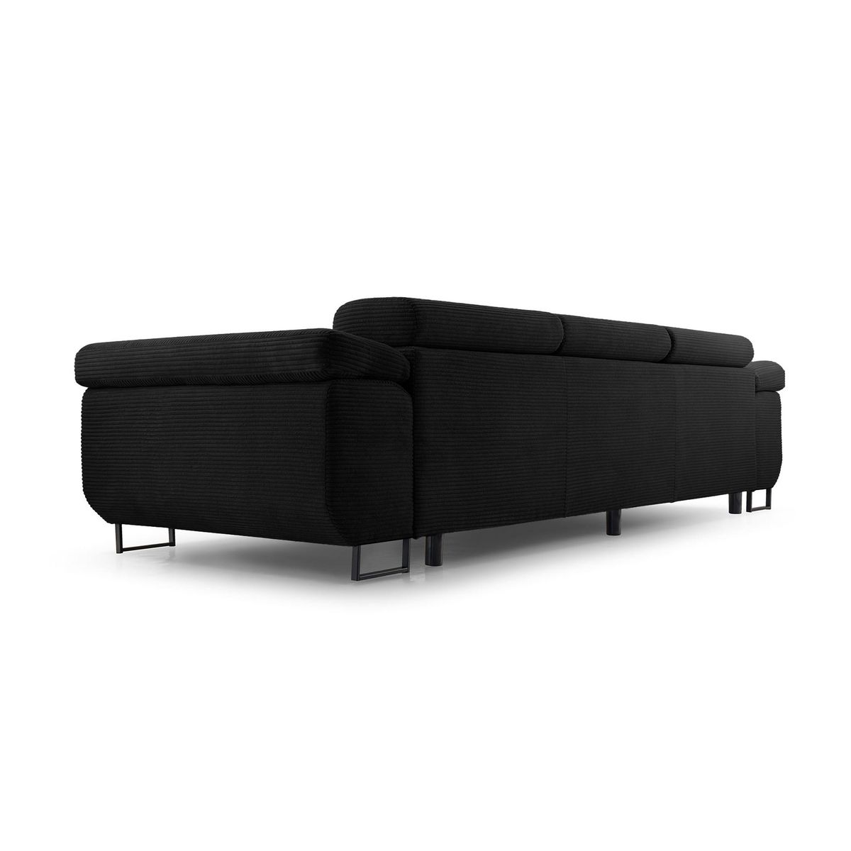 BEST MOBILIER Pablo - canapé 3 places - convertible avec têtières réglables - en velours côtelé