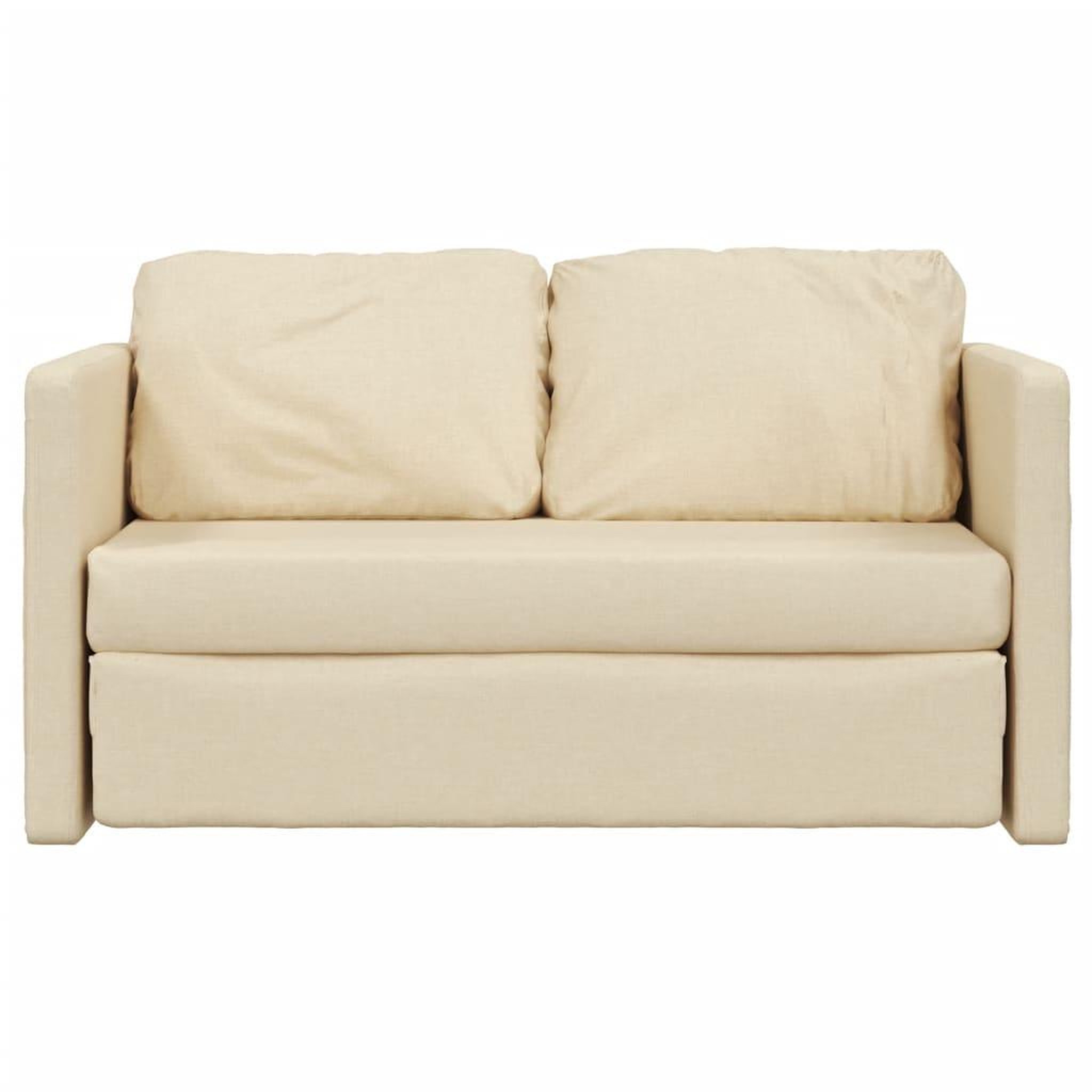 Voir la diapositive 5 : VIDAXL Canape-lit 2 en 1 creme 112x174x55 cm tissu