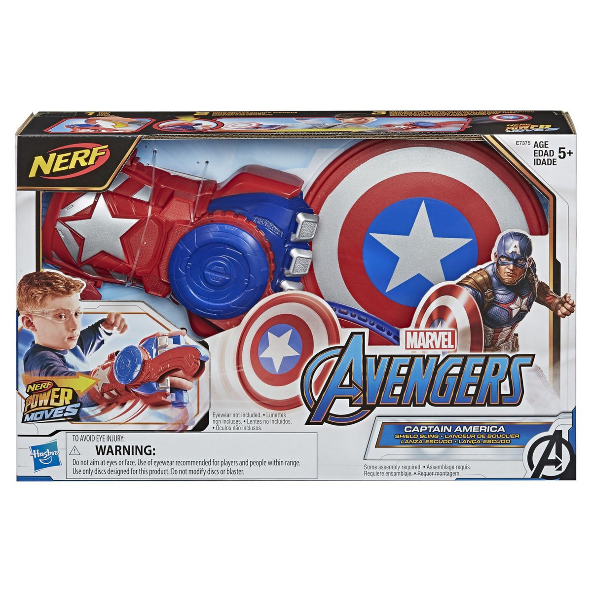 HASBRO Gant lanceur de bouclier Captain America Nerf
