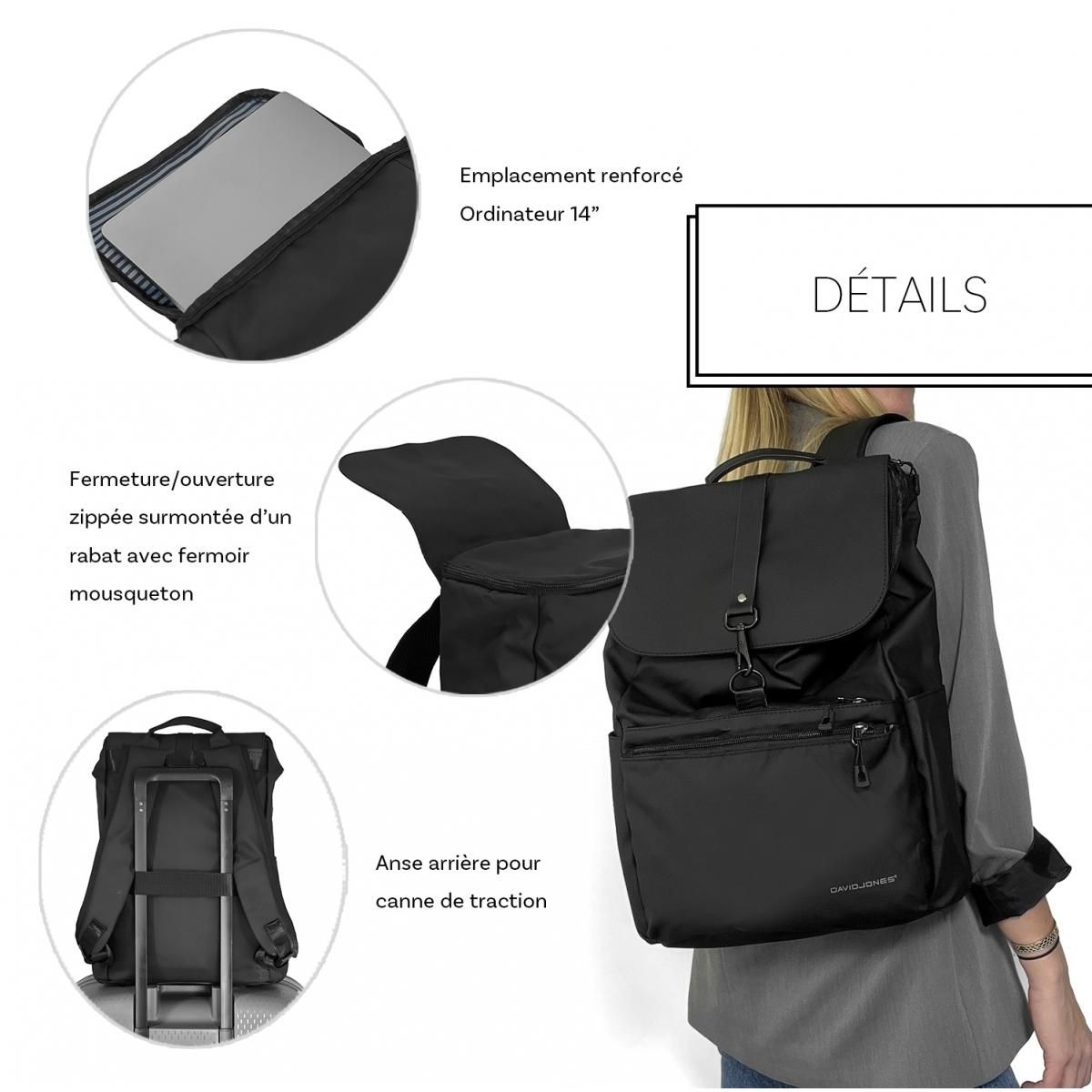 David Jones Sac à dos porte-ordinateur 14