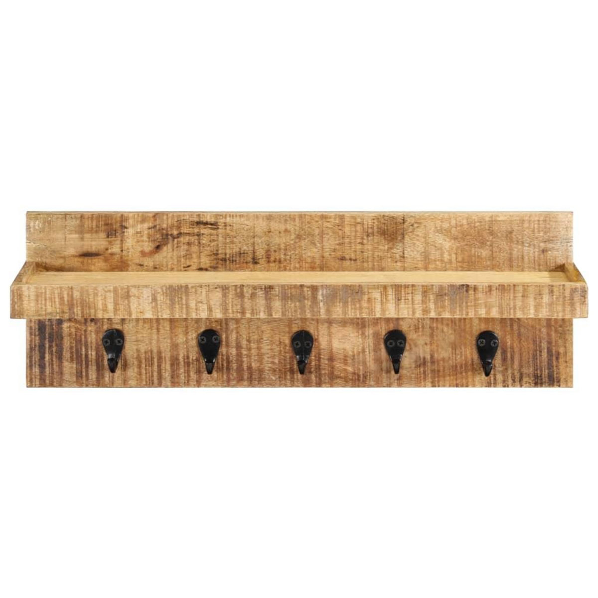 VIDAXL Porte-manteau mural 60x15x20 cm Bois de manguier brut solide