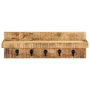 Voir la diapositive 2 : VIDAXL Porte-manteau mural 60x15x20 cm Bois de manguier brut solide