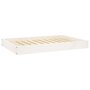 Voir la diapositive 2 : VIDAXL Lit pour chien Blanc 91,5x64x9 cm Bois de pin solide