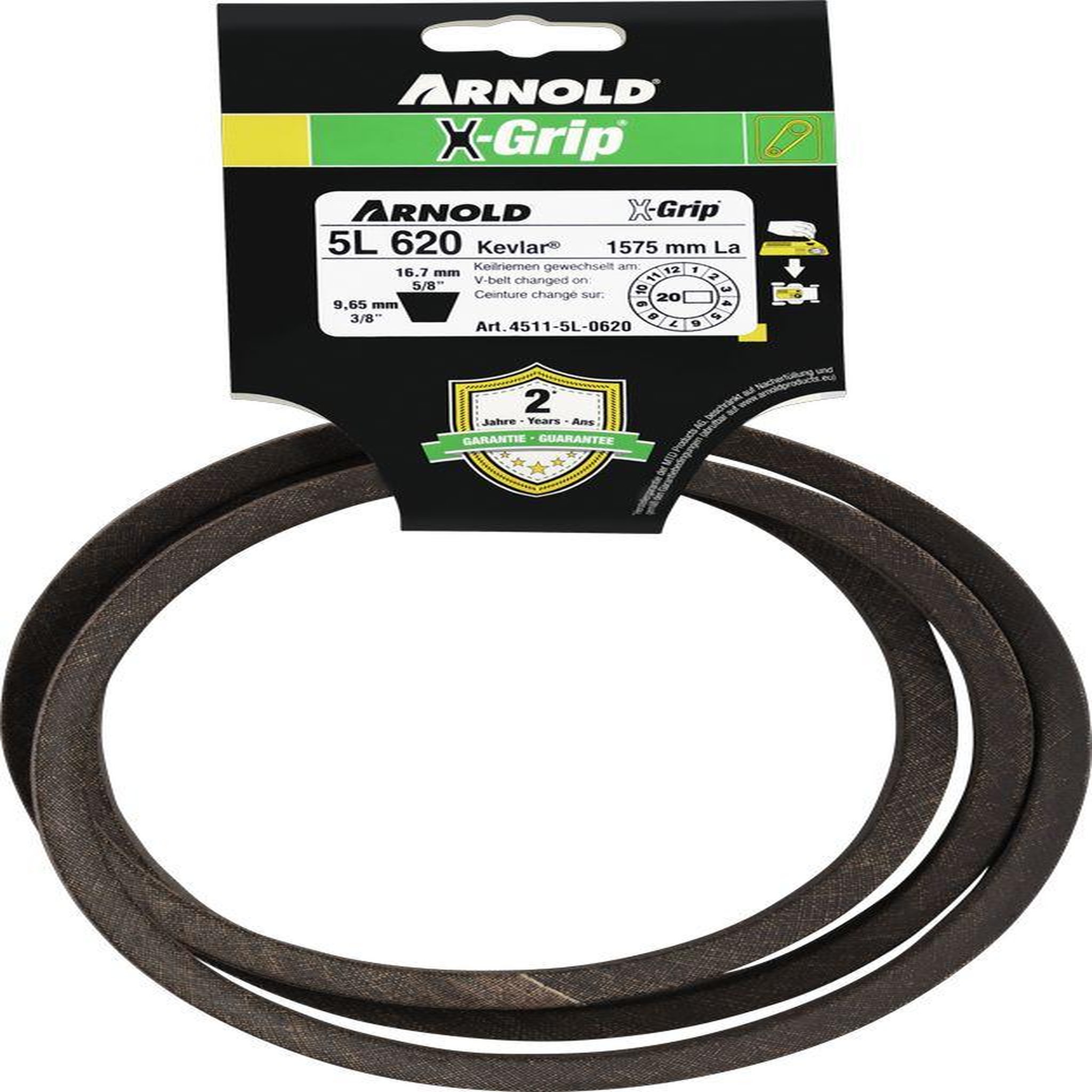 ARNOLD Courroie trapézoïdale x-grip v de type 5l620