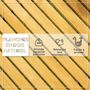 Voir la diapositive 5 : OUTSUNNY Allée chemin de jardin en lattes de bois enroulable - dim. 185L x 60l x 1,9H cm - bois de sapin pré-huilé