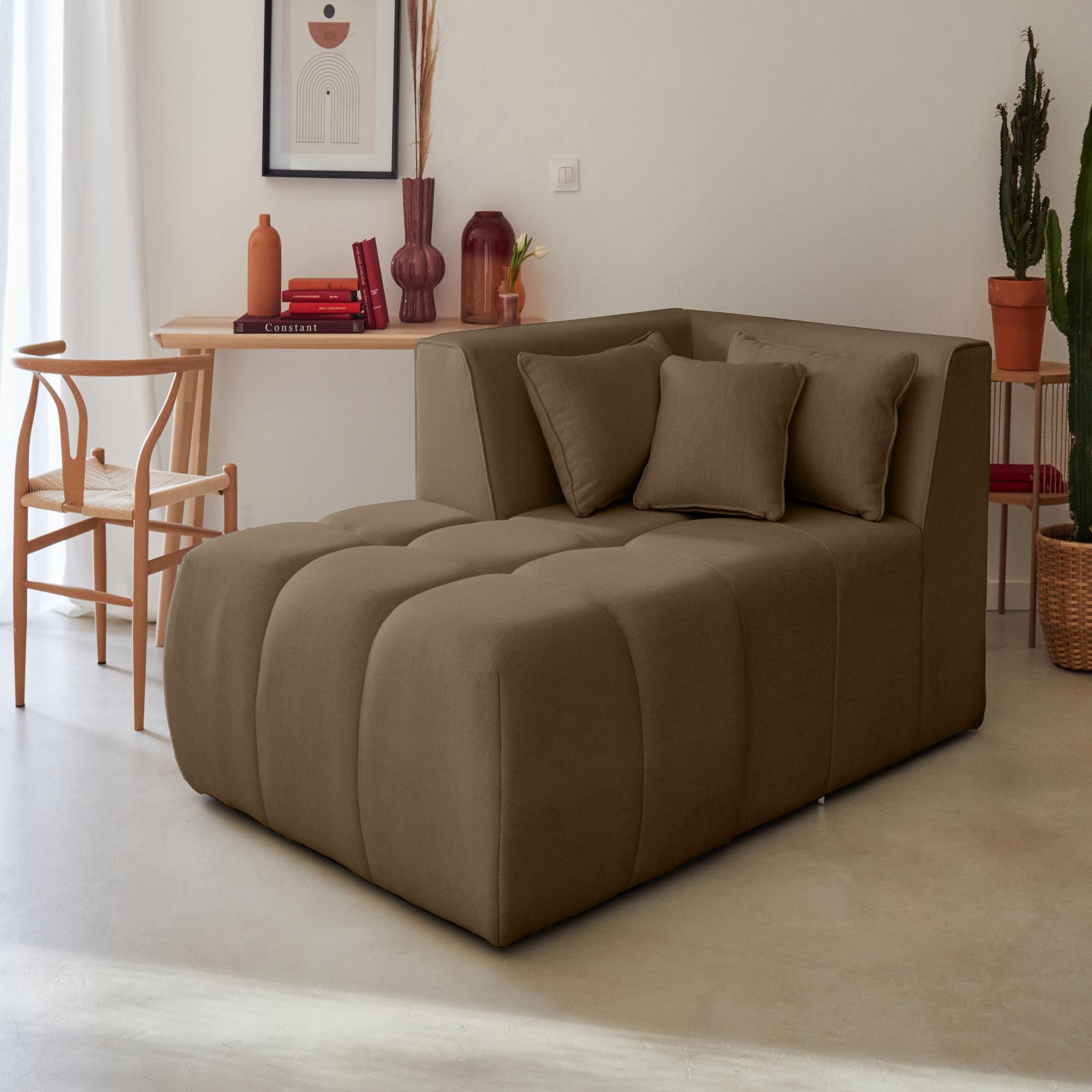 Voir la diapositive 4 : LISA DESIGN Caracas - canapé modulable d'angle gauche - 4 places - en tissu