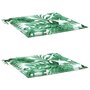 Voir la diapositive 3 : VIDAXL Coussins de chaise lot de 2 motif de feuilles 50x50x3 cm tissu