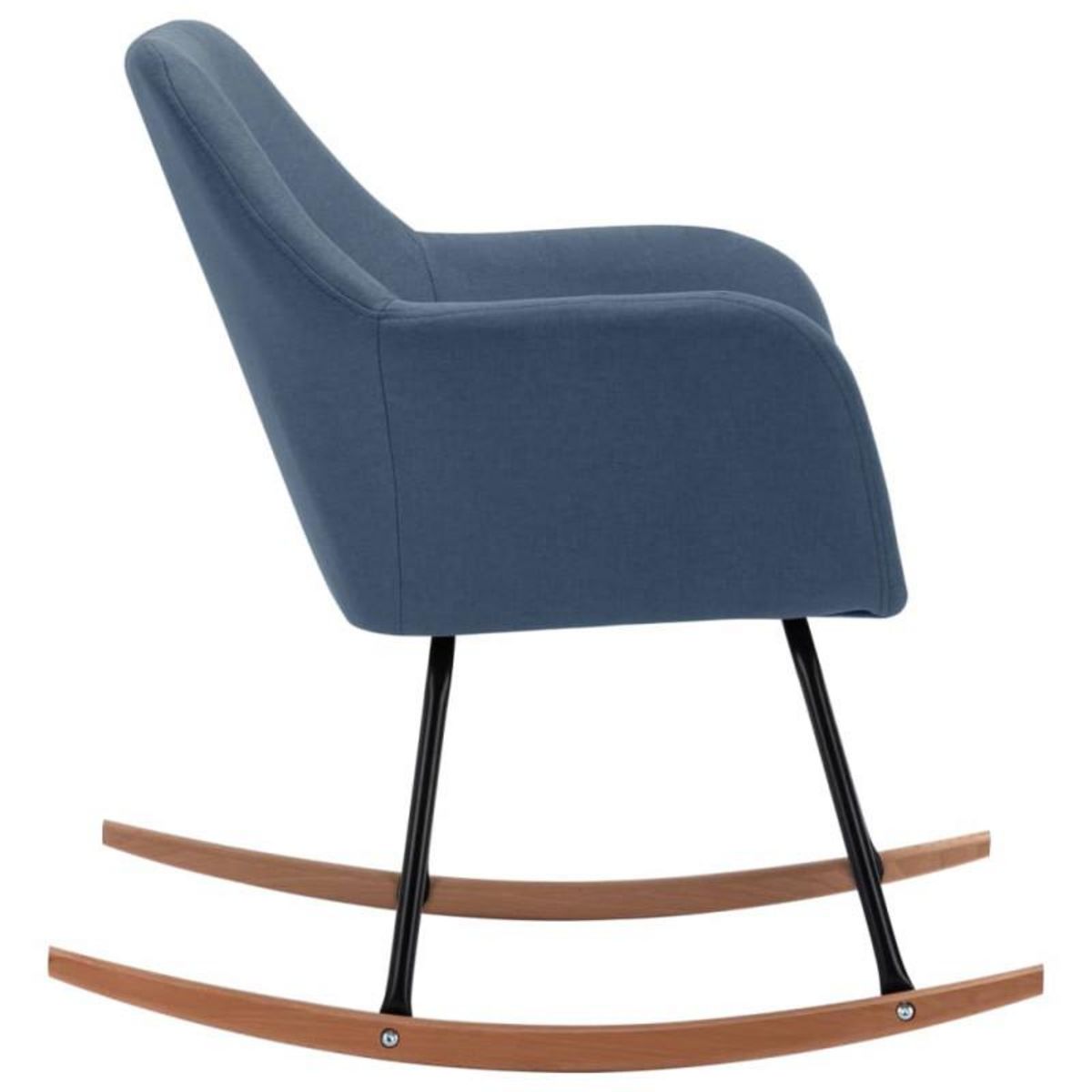 VIDAXL Chaise à bascule Bleu Tissu
