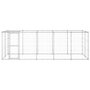 Voir la diapositive 2 : VIDAXL Chenil exterieur Acier galvanise avec toit 12,1 m²