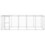 Voir la diapositive 2 : VIDAXL Chenil exterieur Acier galvanise avec toit 12,1 m²