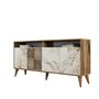 Voir la diapositive 1 : Habitat et Jardin Console en bois  Milan  - 35 x 160 x 78 cm - Noyer, Marbre Blanc