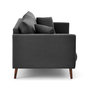 Voir la diapositive 5 : LISA DESIGN Ostrava - canapé droit 2 places en velours pieds en bois