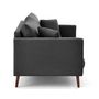 Voir la diapositive 5 : LISA DESIGN Ostrava - canapé droit 2 places en velours pieds en bois