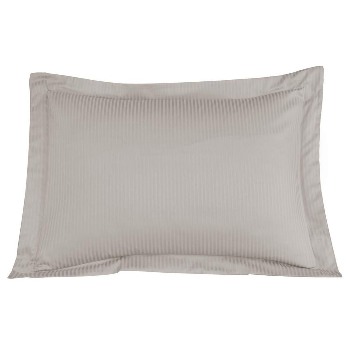 Sensei Maison Lot de 2 taies d'oreiller rayées en satin de coton 120 fils VERSALUXE