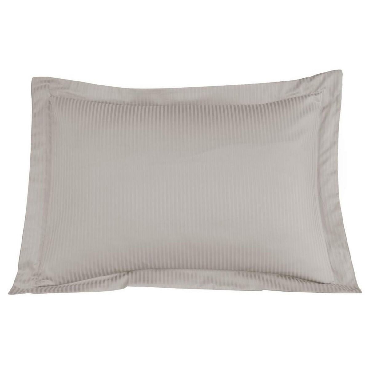 Sensei Maison Lot de 2 taies d'oreiller rayées en satin de coton 120 fils VERSALUXE