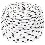 VIDAXL Corde de bateau tresse Blanc 10 mmx25 m Polyester