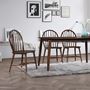 Voir la diapositive 5 : VS VENTA-STOCK Pack 2 chaises Clarck Couleur Noyer, Bois Massif, 48 cm x 48 cm x 92 cm