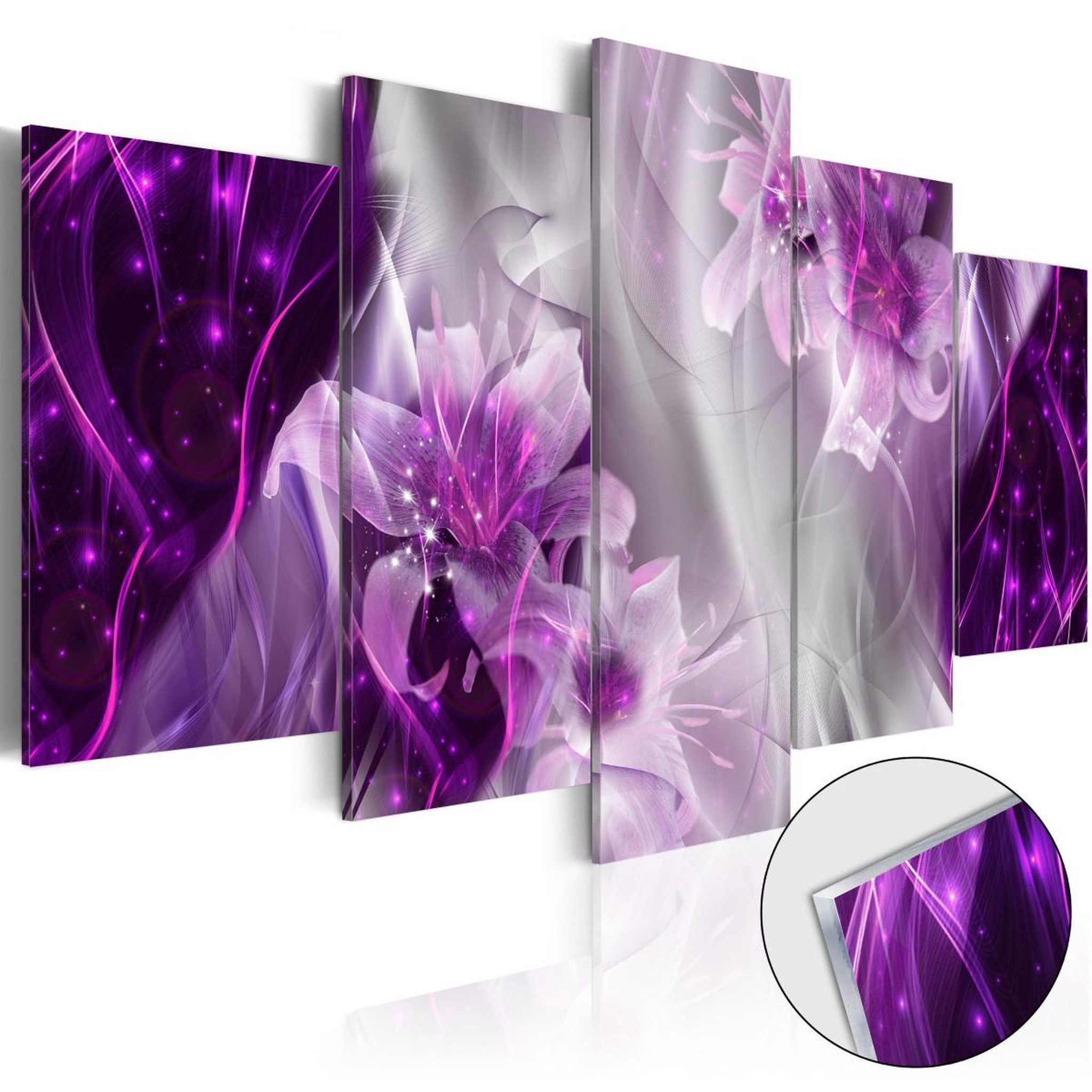 Paris Prix Tableau sur verre acrylique  purple utopia. Coloris disponibles : Multicolore