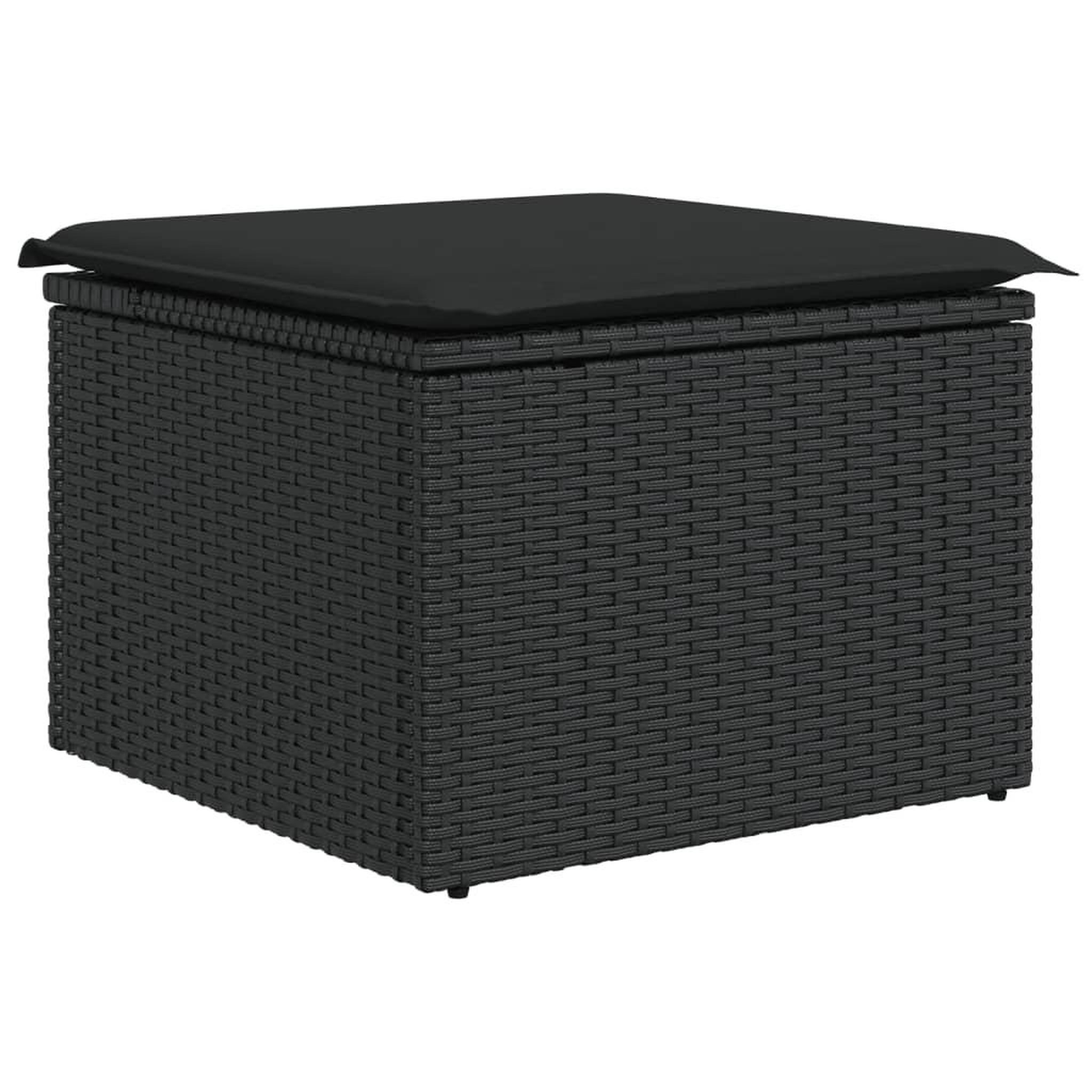 Voir la diapositive 5 : VIDAXL Salon de jardin 9 pcs avec coussins noir resine tressee