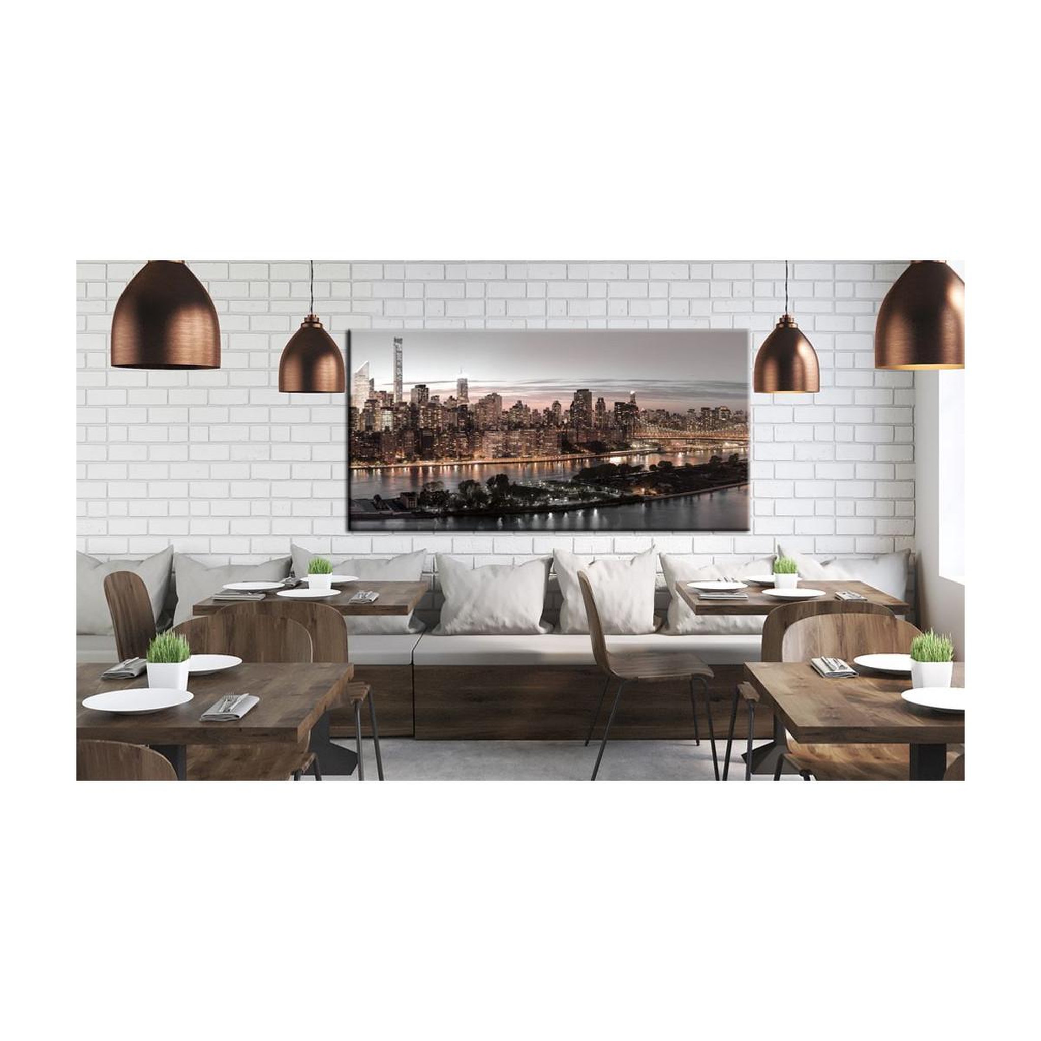 Voir la diapositive 2 : Paris Prix Tableau imprimé  manhattan at twilight