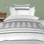 Voir la diapositive 1 : Intemporel Parure housse de couette 140x200 cm en microfibre ANANAS gris, par Soleil d'Ocre