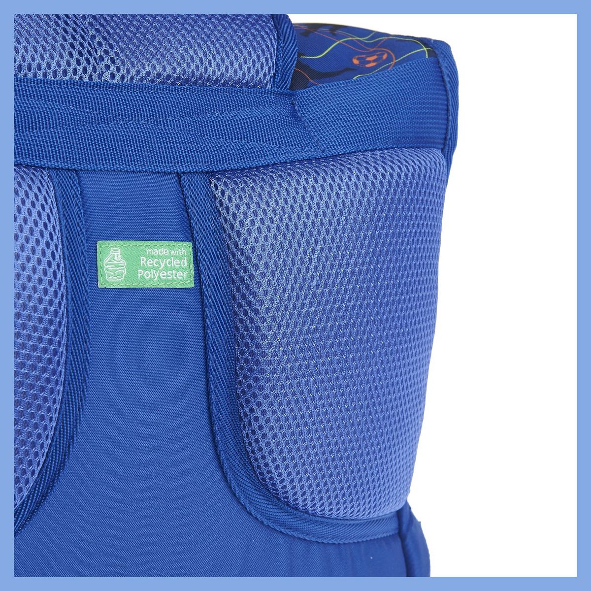 AUCHAN Cartable 36 cm bleu FOOTBALL