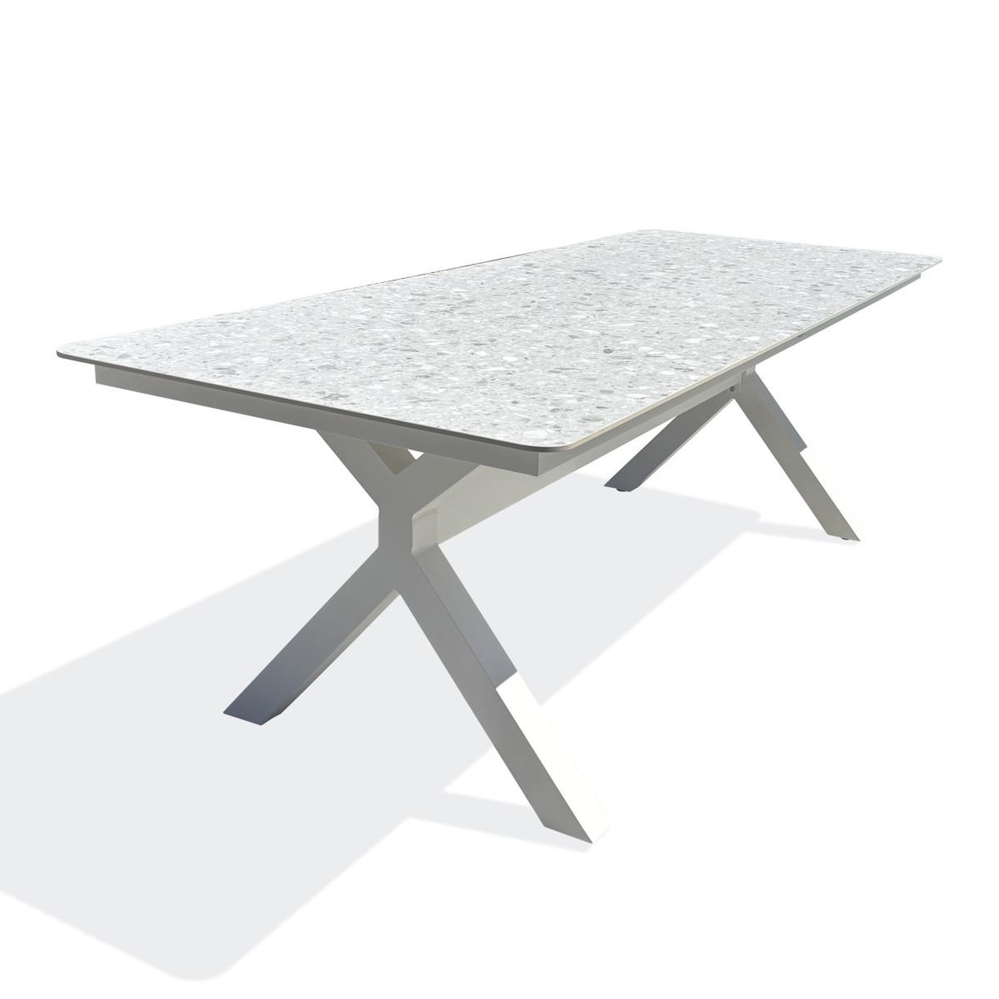 Paris Prix Table de jardin en pierre  abella  220cm blanc