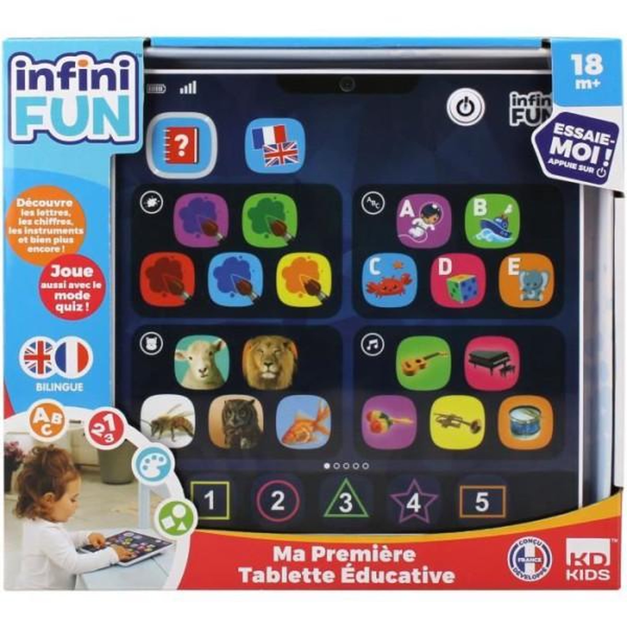 MARKET24 Tablette éducative - kd - ma 1ere tablette éducative - extra plate et légere pour les premiers apprentissages